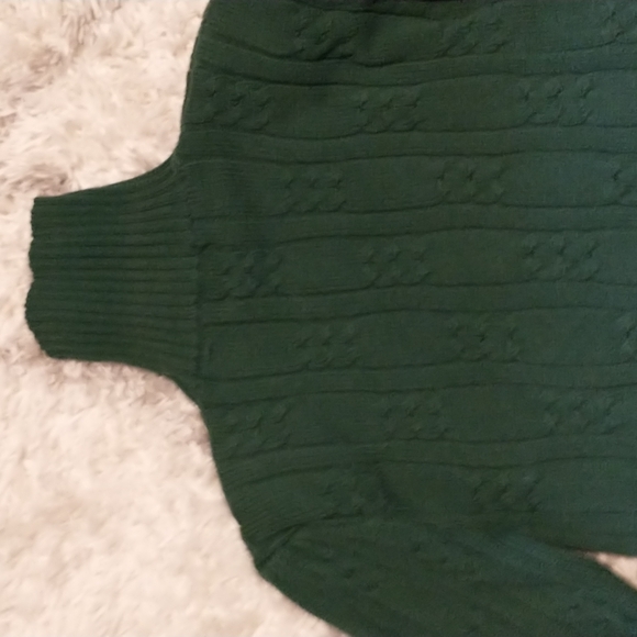 Lodge Classics woman's size M long sleeve turtleneck cotton vtg knitted sweater - Picture 9 of 10